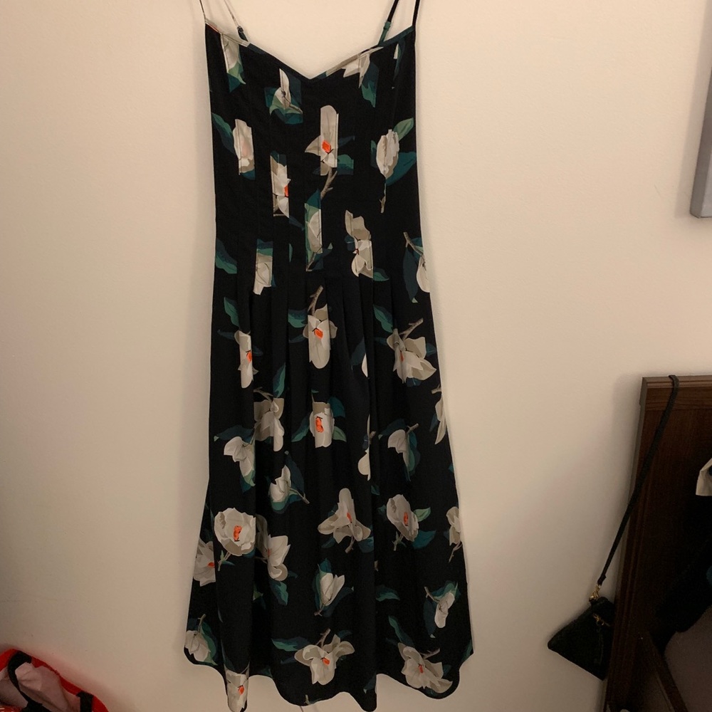 Banana Republic Midi Dress – Navy Blue Floral